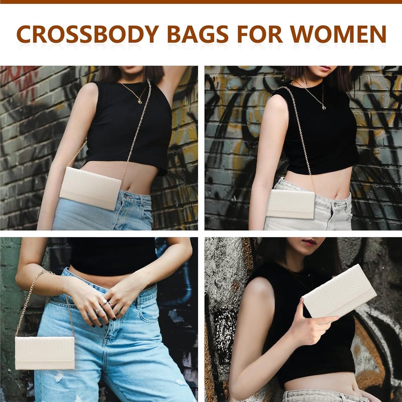UU Crossbody Bags for Women, Small Bag with Removable Chain, Card Slots & Phone Pocket - Lightweight Purse Wallet (8 Colors) - Image 5